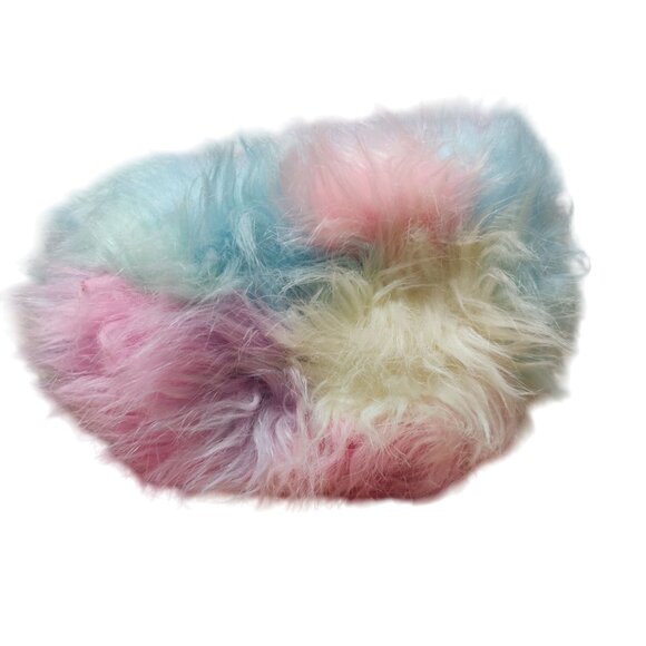 Justice Pet Shop Rainbow Faux Fur Fuzzy Bean Bag Chair Plush Bed Toy Kawaii Cute - Picture 2 of 8